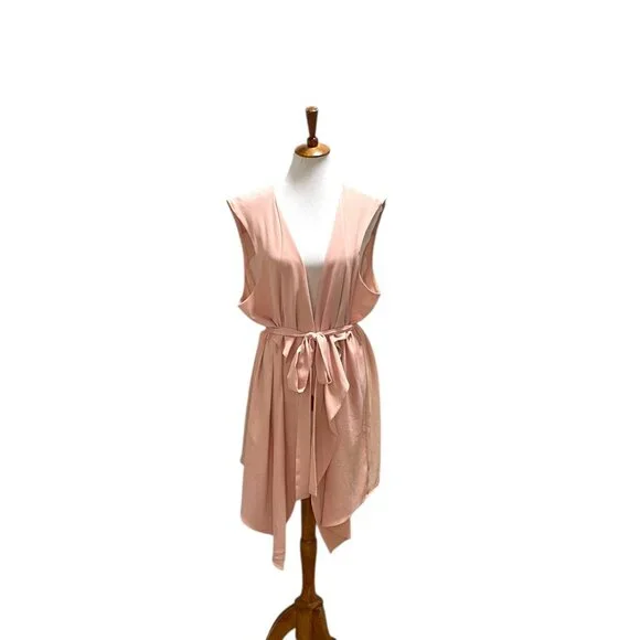 Lane Bryant Waterfall Vest Pink Size 26/28 - Picture 2 of 13